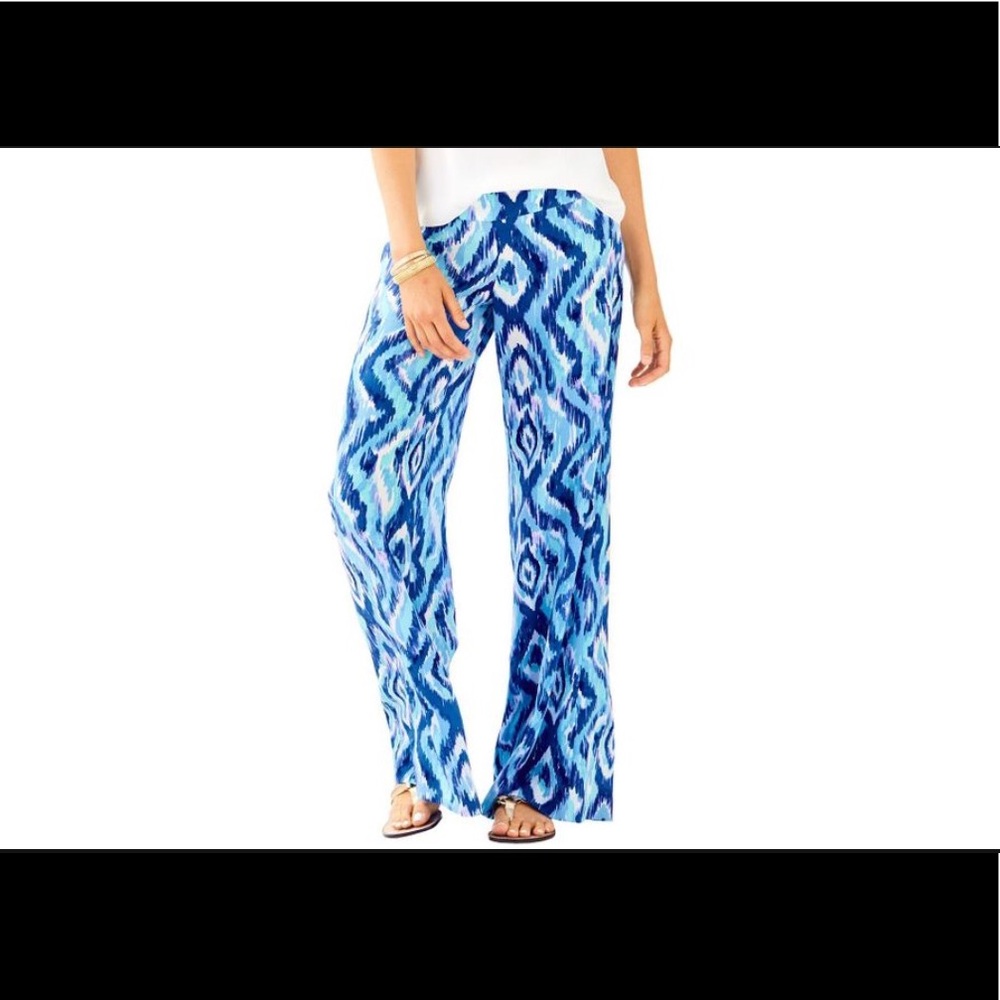 Blue Silk Lilly Pulitzer Pants